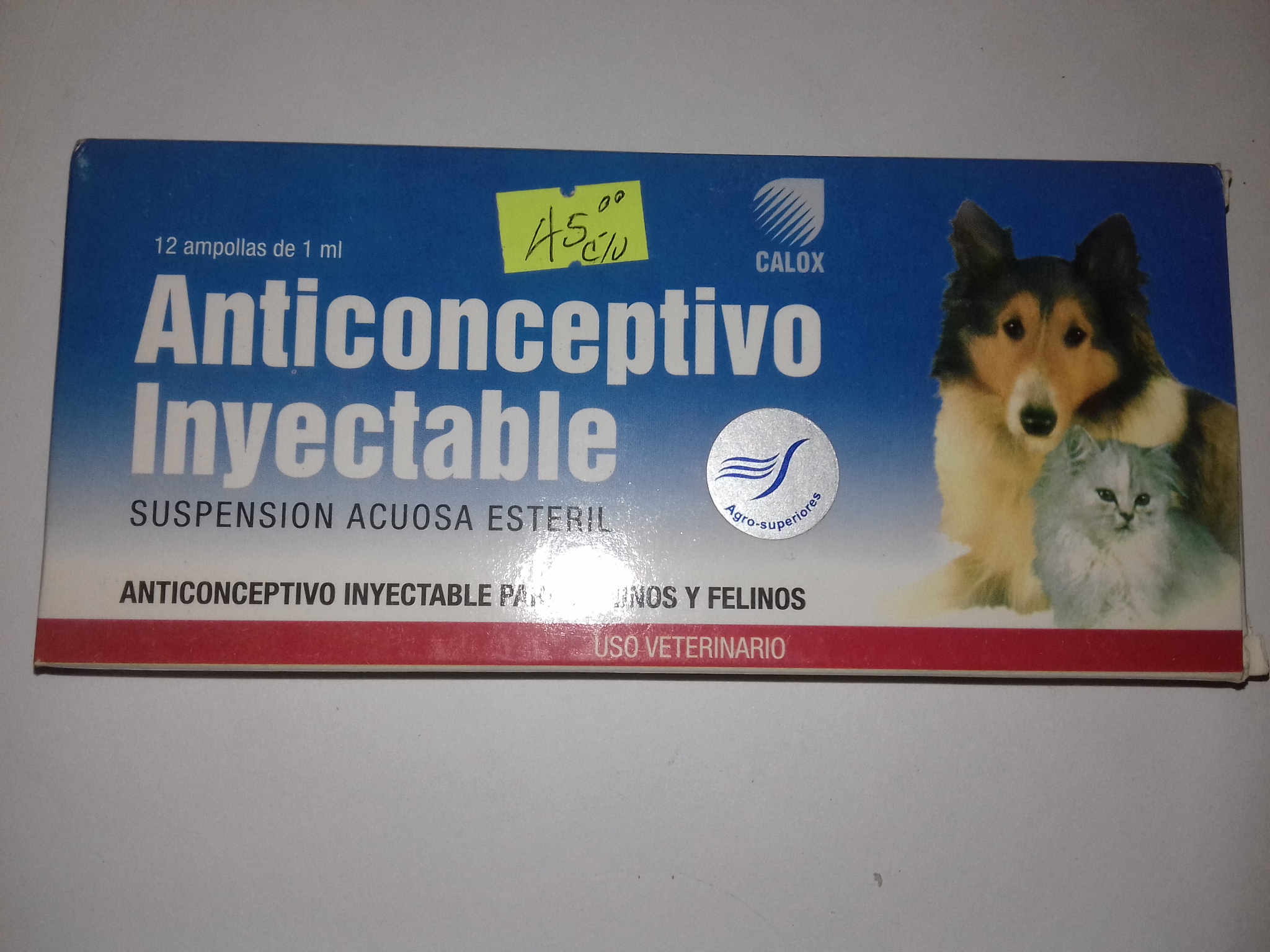 ANTICONCEPTIVO PERRO Y GATO AMPOLLA 1ML